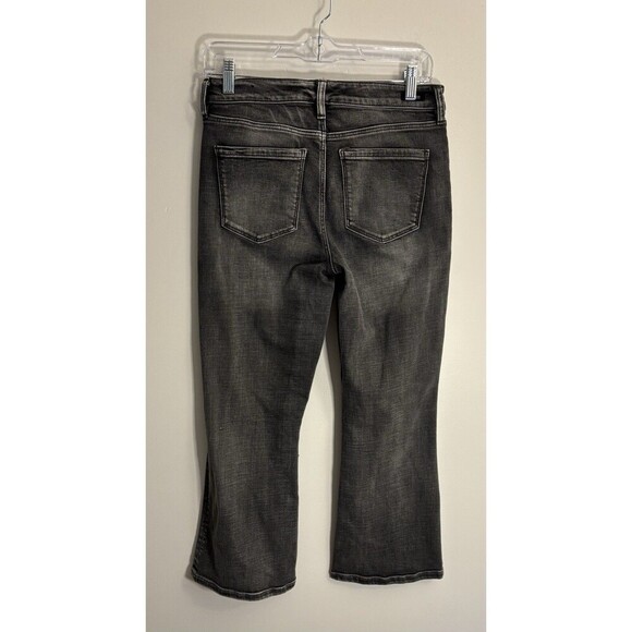 LIVERPOOL Los Angeles The Crop Flare Jeans Women 27/4 Black Stretch Dark Denim - Picture 3 of 15
